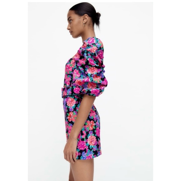 Zara Floral Mini Dress - Picture 2 of 5